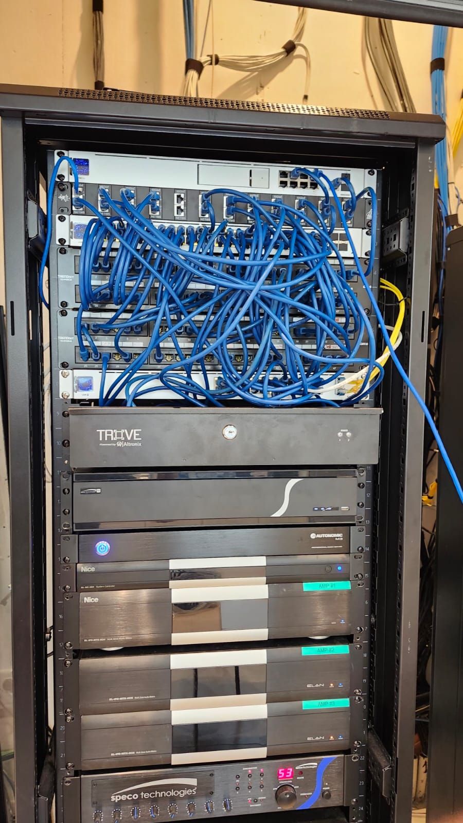 Trabajo real de Sutelcom: Cableado y fibra